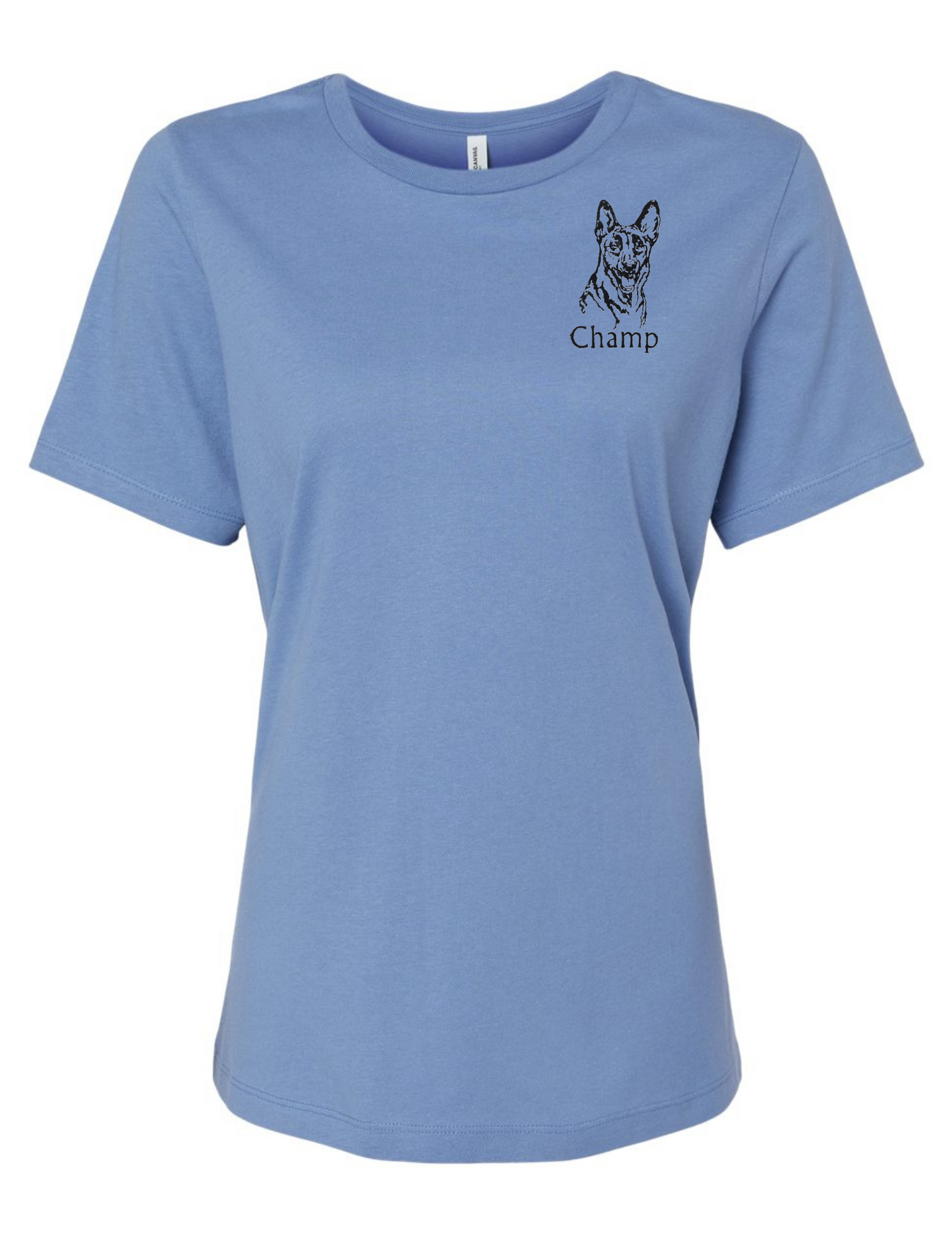 German Shepard dog embroidered t shirt