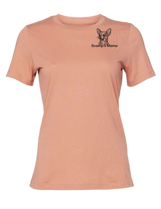 Chihuahua Dog Mama Embroidered t shirt
