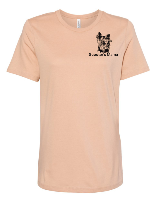 Yorkie Mama Embroidered T Shirt