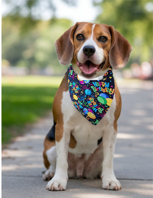 Personalized birthday pet dog bandana