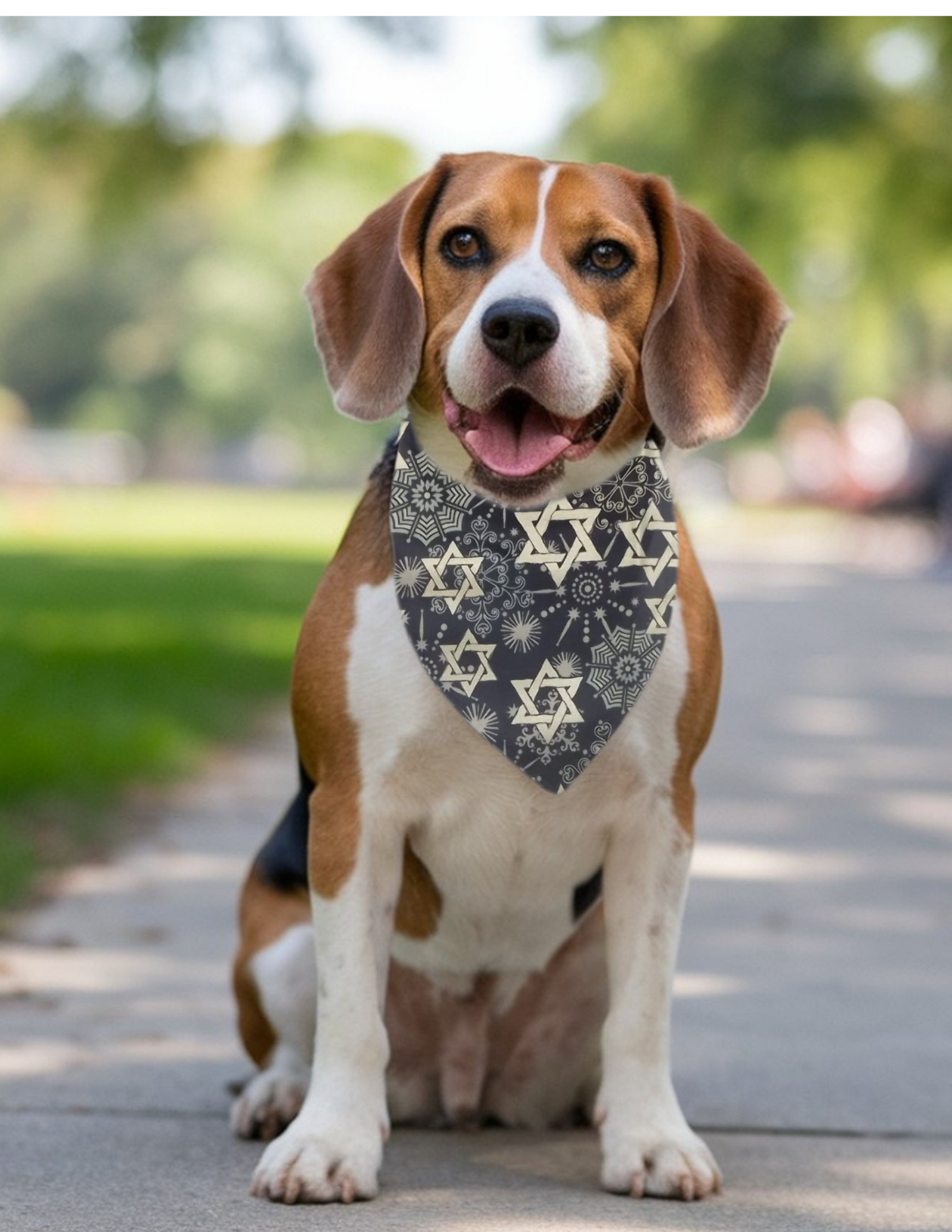 Personalized over collar pet bandana Hanukkah theme gift for pet lover