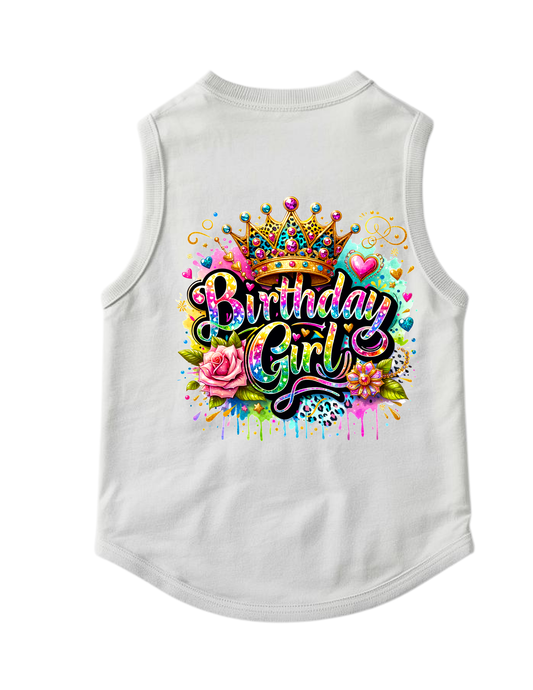 Birthday girl dog or cat t-shirt
