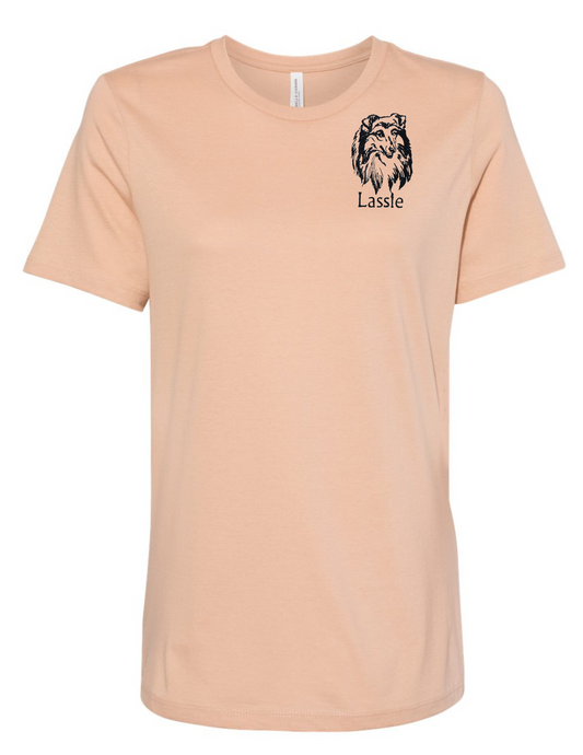 Collie dog embroidered t shirt