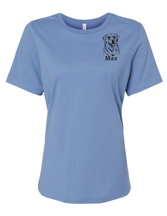 Retriever dog embroidered t shirt